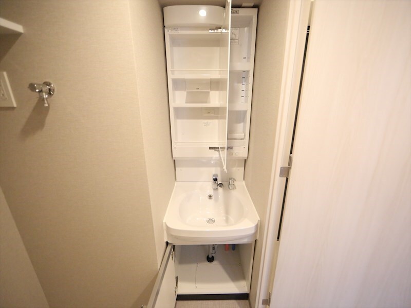 物件内観写真30　(脱衣所　独立洗面台（シャンプードレッサー付）収納スペース有)