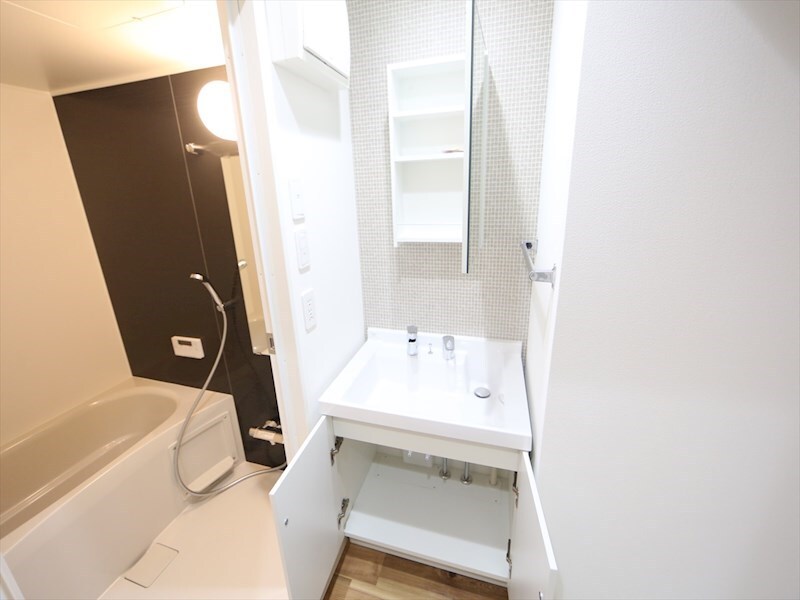 物件内観写真18　(脱衣所　独立洗面台（シャンプードレッサー付）収納スペース有)