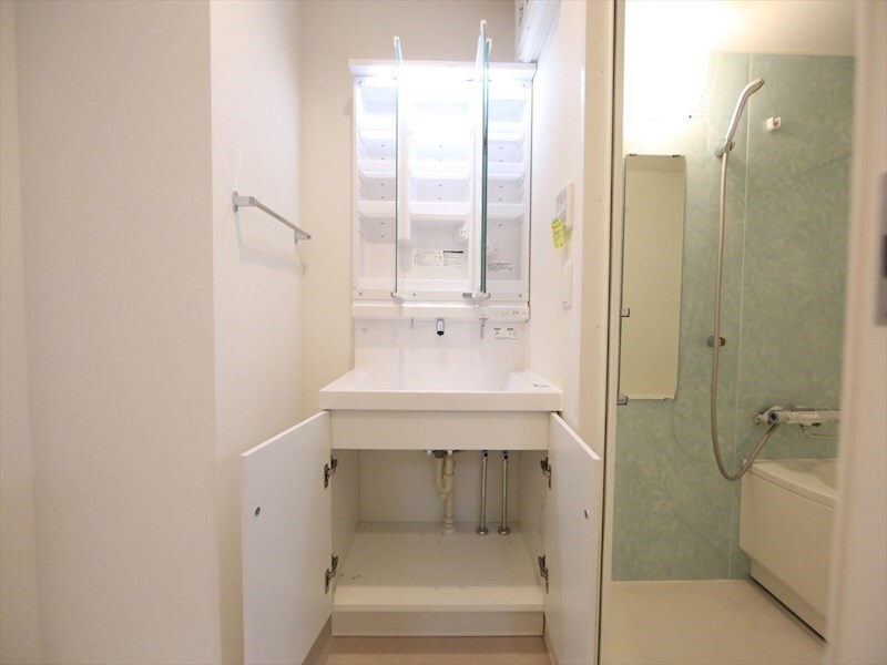物件内観写真4　(脱衣所　独立洗面台（シャンプードレッサー付）収納スペース有)