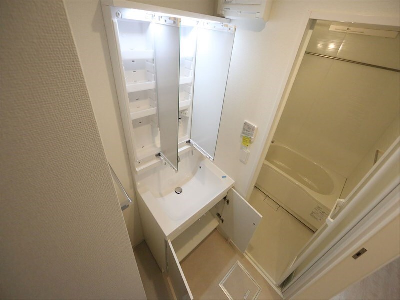 物件内観写真17　(脱衣所　独立洗面台（シャンプードレッサー付）収納スペース有)