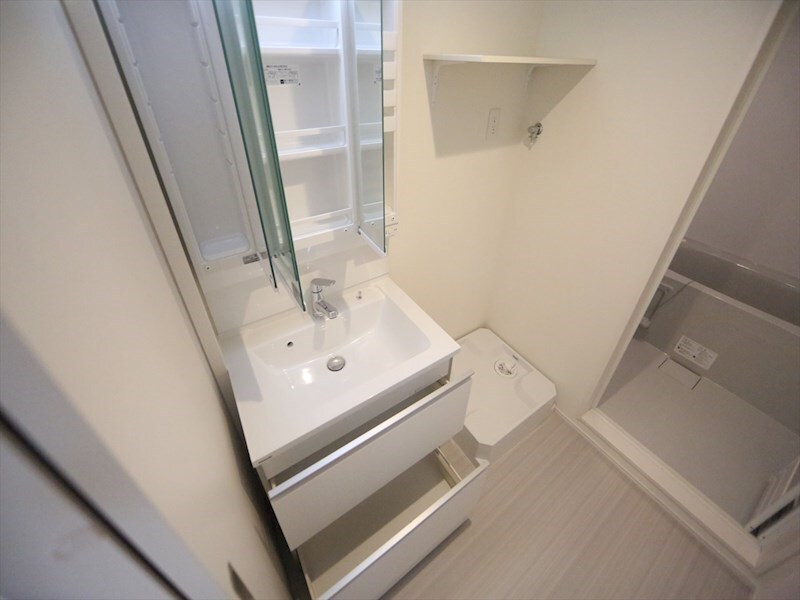 物件内観写真19　(脱衣所　独立洗面台（シャンプードレッサー付）収納スペース有)