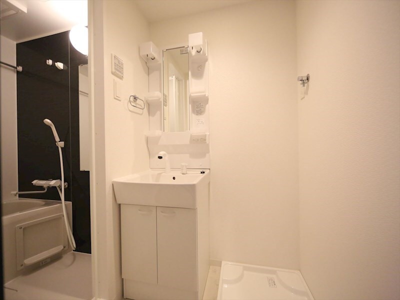 物件内観写真3　(脱衣所　独立洗面台（シャンプードレッサー付）収納スペース有)