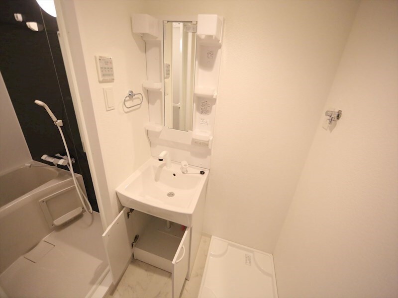 物件内観写真17　(脱衣所　独立洗面台（シャンプードレッサー付）収納スペース有)