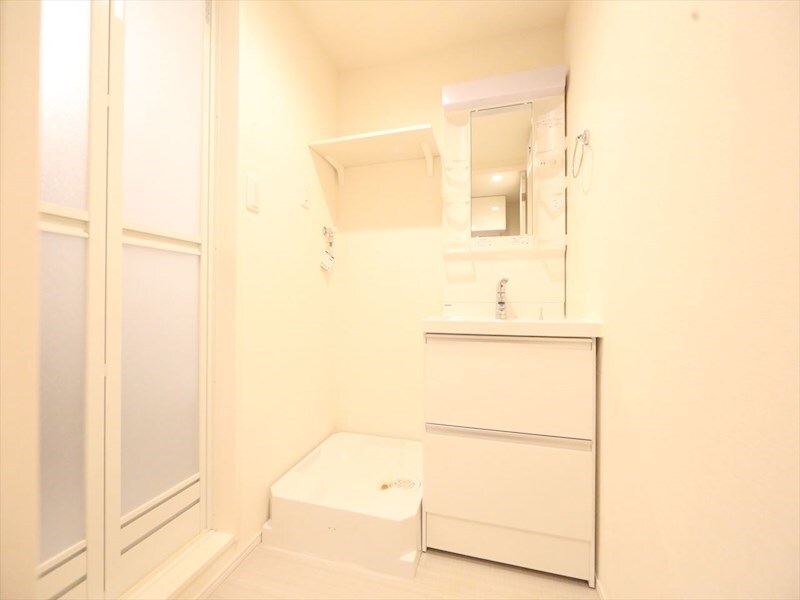 物件内観写真3　(脱衣所　独立洗面台（シャンプードレッサー付）収納スペース有)