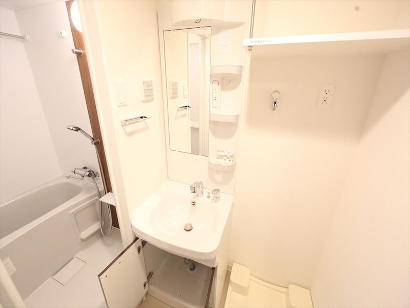 物件内観写真17　(脱衣所　独立洗面台（シャンプードレッサー付）収納スペース有)