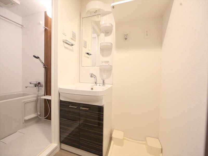 物件内観写真25　(脱衣所　独立洗面台（シャンプードレッサー付）収納スペース有)