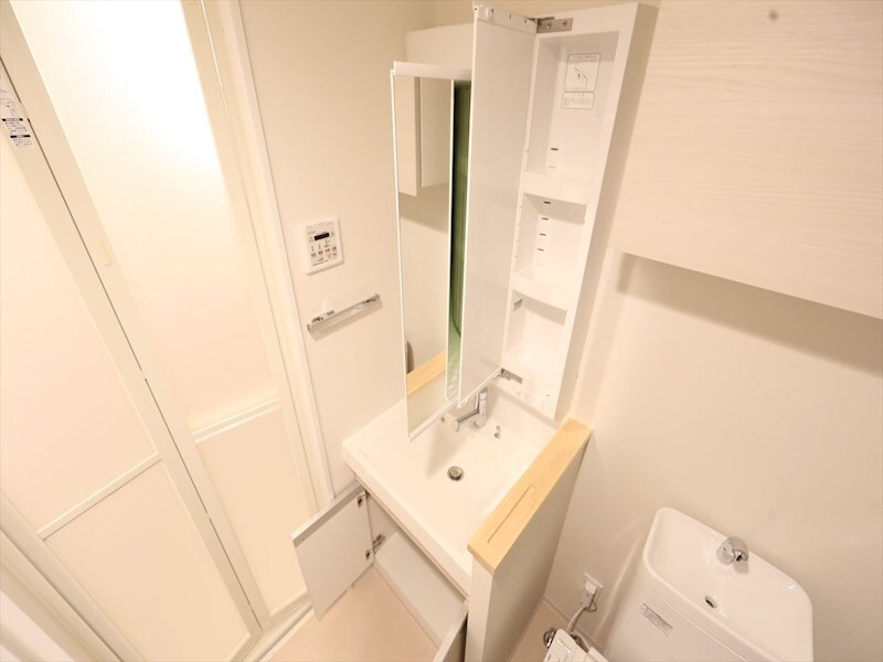 物件内観写真3　(脱衣所　独立洗面台（シャンプードレッサー付）収納スペース有)