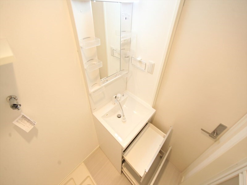 物件内観写真3　(脱衣所　独立洗面台（シャンプードレッサー付）収納スペース有)