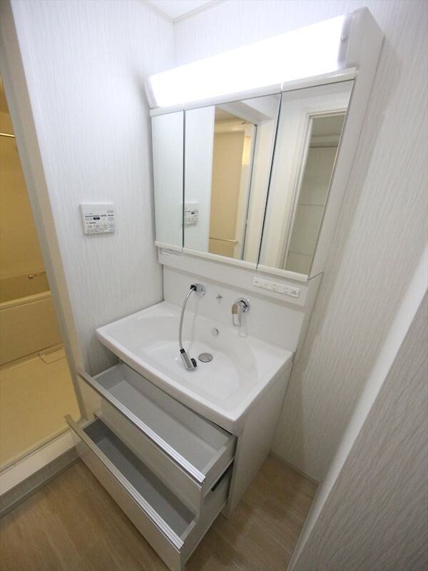 物件内観写真15　(独立洗面台（シャンプードレッサー付）収納スペース有)