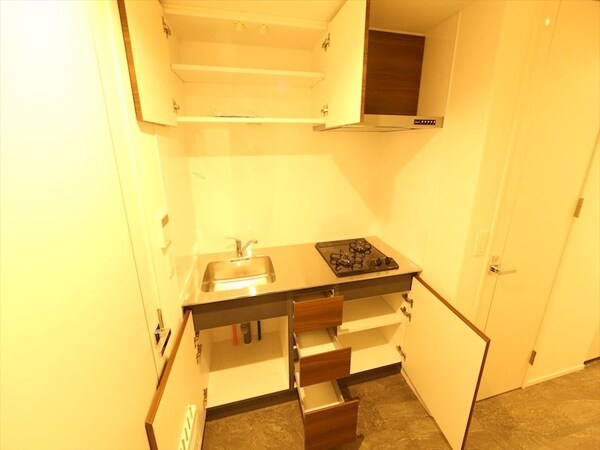 キッチン(システムキッチン（ガス2口コンロ付）)