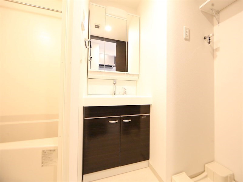 物件内観写真3　(脱衣所　独立洗面台（シャンプードレッサー付）収納スペース有)