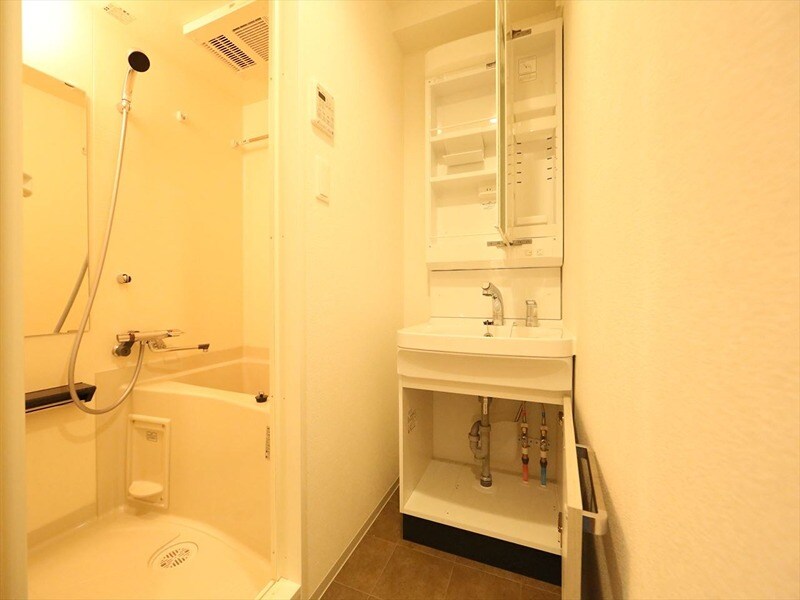 物件内観写真18　(脱衣所　独立洗面台（シャンプードレッサー付）収納スペース有)