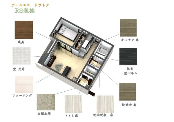 その他(床色・建具等のイメージパース)