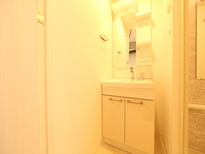 物件内観写真3　(脱衣所　独立洗面台（シャンプードレッサー付）収納スペース有)
