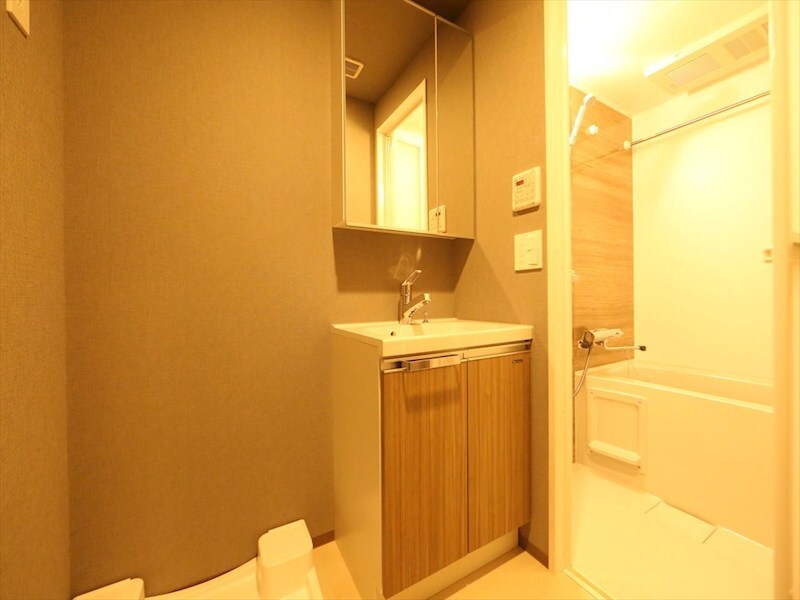 物件内観写真3　(脱衣所　独立洗面台（シャンプードレッサー付）収納スペース有)