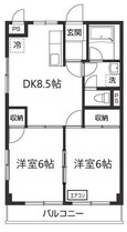 中央線 東小金井駅 5階建 築32年の間取図