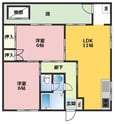 クレッシェンド東大谷の間取図