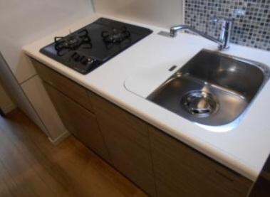 物件内観写真4　(2口ガスのシステムキッチン。)