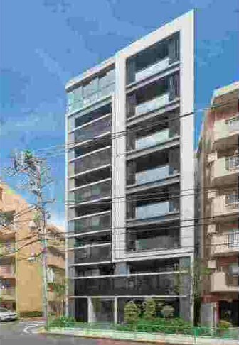 物件外観写真1　(鉄筋コンクリート造のがっちりとした建物。)