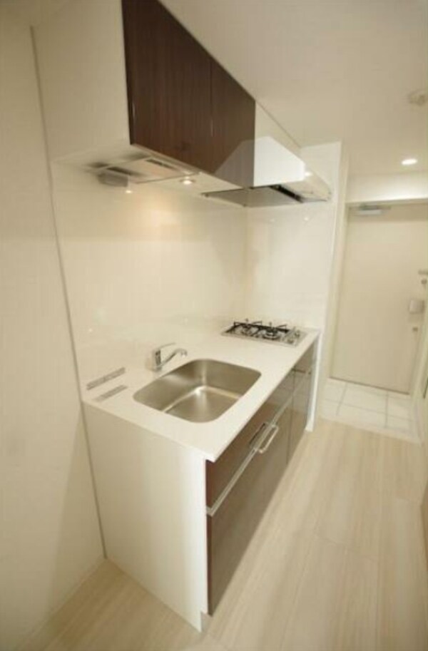 キッチン(２口コンロのシステムキッチン。)