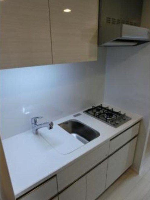 物件内観写真3　(2口コンロのシステムキッチン。)