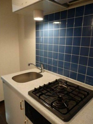 物件内観写真4　(2口コンロのシステムキッチン。)