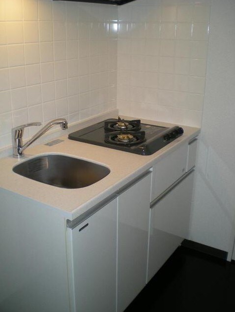 物件内観写真4　(2口コンロのシステムキッチン。)