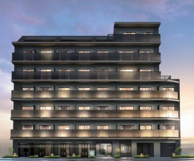 物件外観写真1　(鉄筋コンクリート造のがっちりとした建物。)