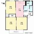 コンフォール城井A棟の間取図