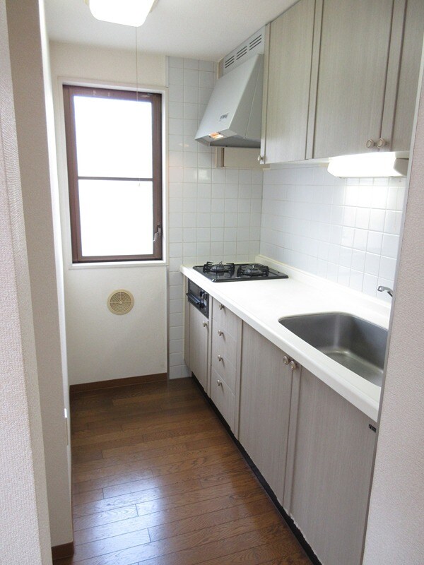 物件内観写真5　(グリル付ガス２口システムキッチン・窓あり)