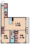 Ｋ１阪南町の間取図