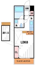 山手線 目白駅 4階建 築4年の間取図