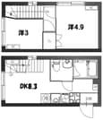 西武新宿線 沼袋駅 5階建 築3年の間取図