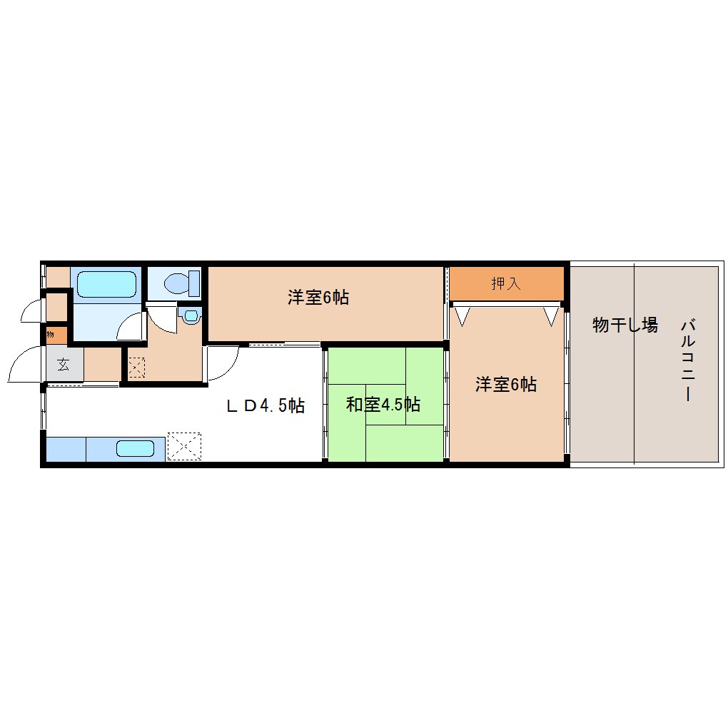 吉田マンションの間取り図