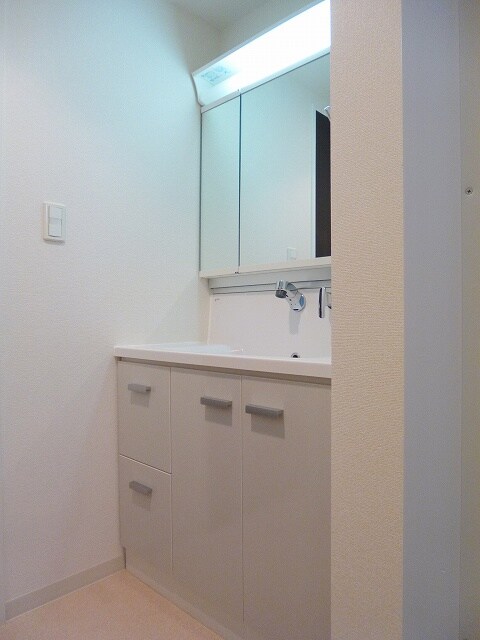 物件内観写真9　(三面鏡付ハンドシャワー付独立洗面室)