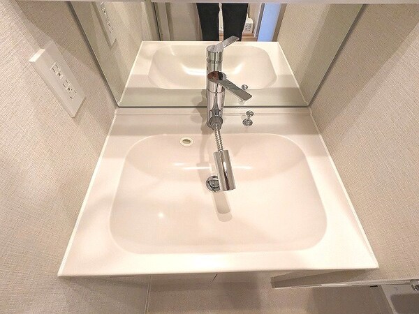 建物設備(ハンドシャワー付き2面鏡付き独立洗面台です)
