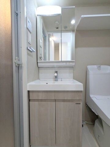 物件内観写真11　(2面鏡付ハンドシャワー付洗面台です)