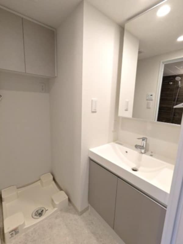 洗面・脱衣所(トイレと独立した洗面室、ハンドシャワー付洗面台、洗濯機置場は)