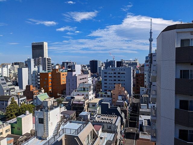 物件内観写真11　(12Fの眺望、上層階はスカイツリー隅田川花火見えます)