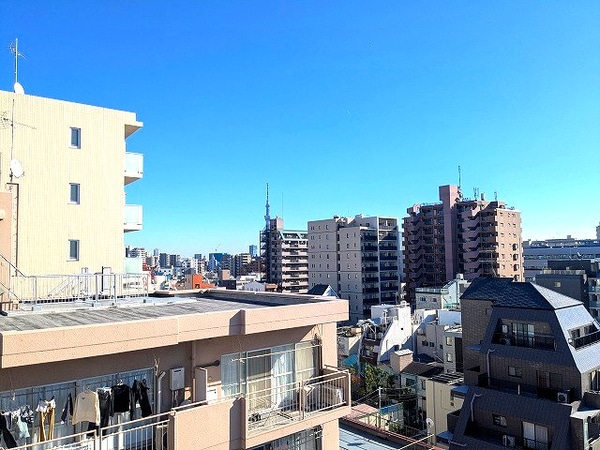 建物設備(9F、上層階の共用廊下からスカイツリー隅田川花火見えます)