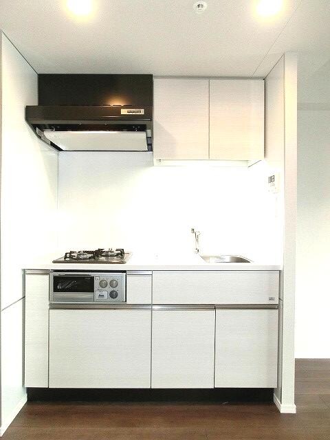 物件内観写真5　(パークアクシス東上野のキッチンです、グリル付きガス２口システ)