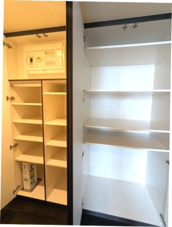 玄関(収納豊富なトールタイプのシューズと玄関にクローゼット付です)