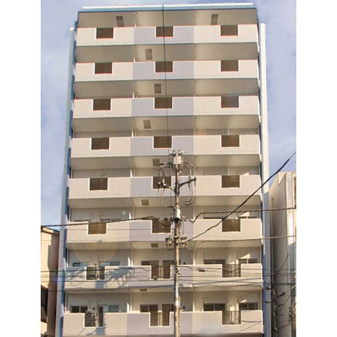 物件外観写真1　(ラクラス新御徒町の外観です、エントランスとエレベーターのダブ)