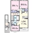 プレッソ高崎Ｂの間取図