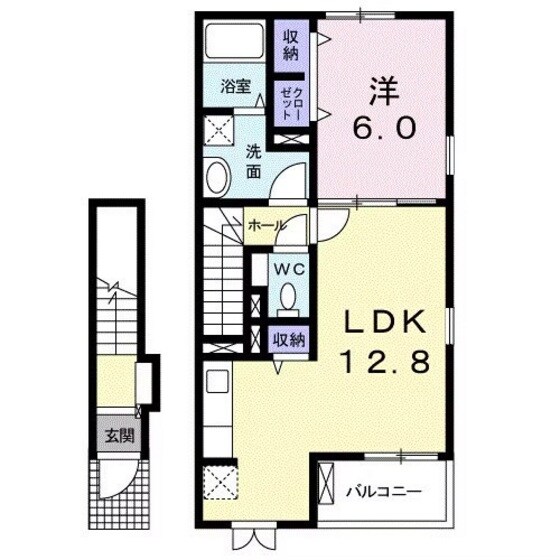 アパートメントこころの間取り図