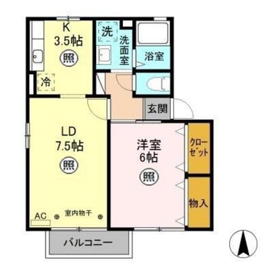 高崎グリーンハイツⅤの間取り図