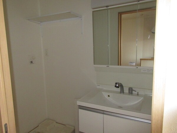 洗面・脱衣所(大き目の洗髪洗面化粧台がついています)