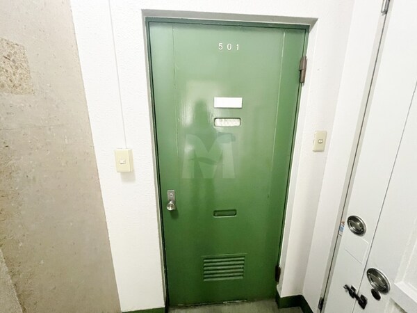 玄関(※退去前により画像は401号室になっております。間取り自体は)