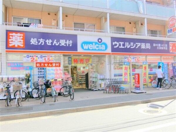 周辺環境(ウエルシア 大田萩中店 1m)