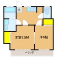 鹿7＿01＿on 長嶺小学校入口 2階建 築37年の間取図